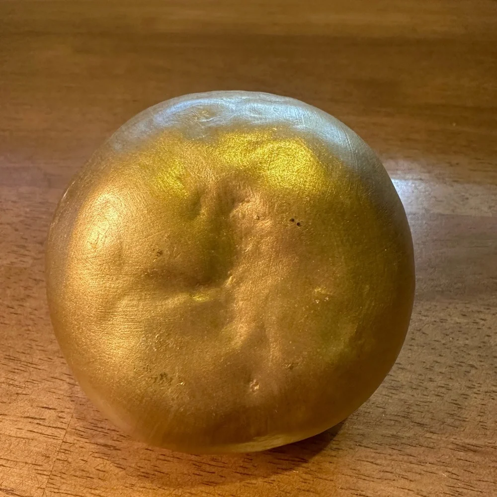 Modern Gold Metallic Bud Vase – Organic Fig Shape – Chic Home Decor